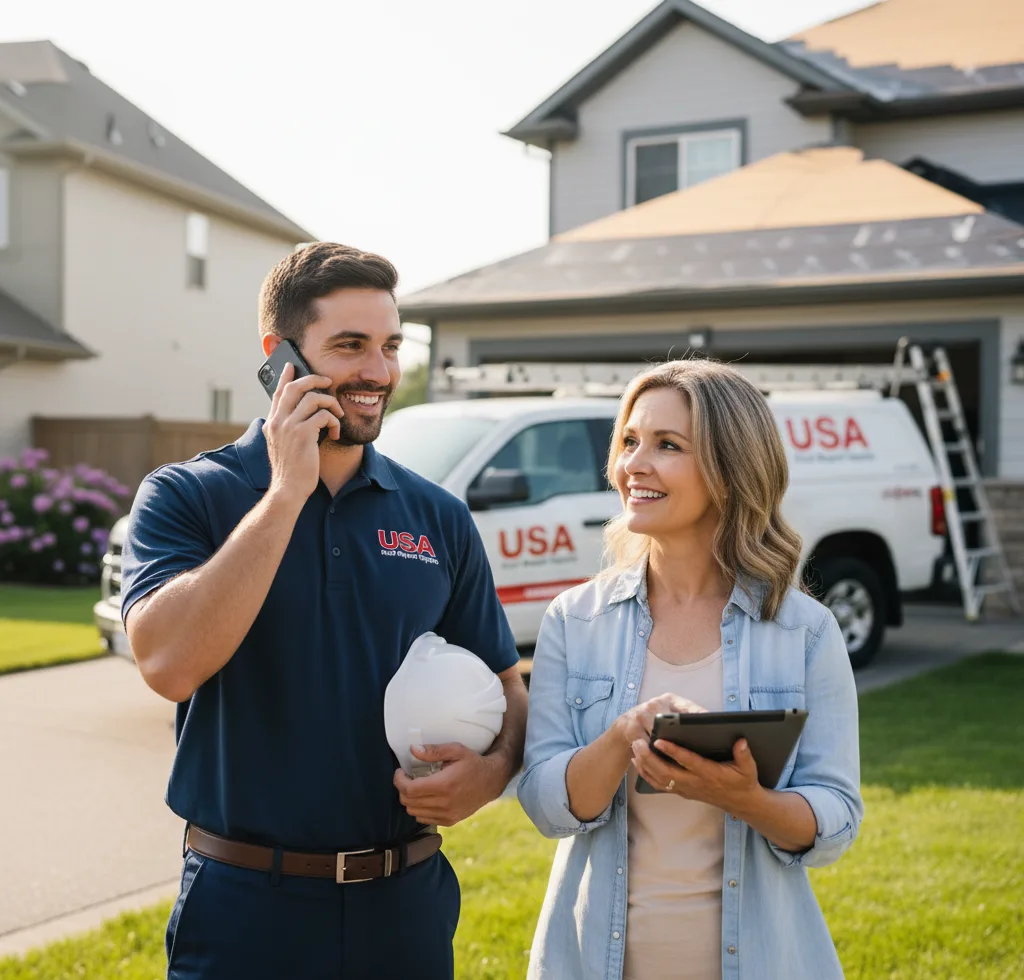 USA Roof Repair Experts customer support in Ralls